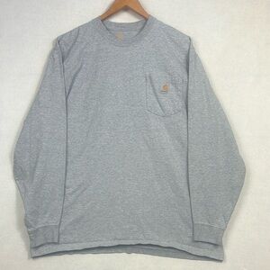 Carhartt Men’s XL Original Fit Long Sleeve Tee T-Shirt Gray Heavyweight Workwear